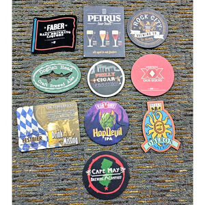 Lot of 10 Beer Coasters Petrus - Faber - Dogfish - Oberon - Cape May - Hop Devil